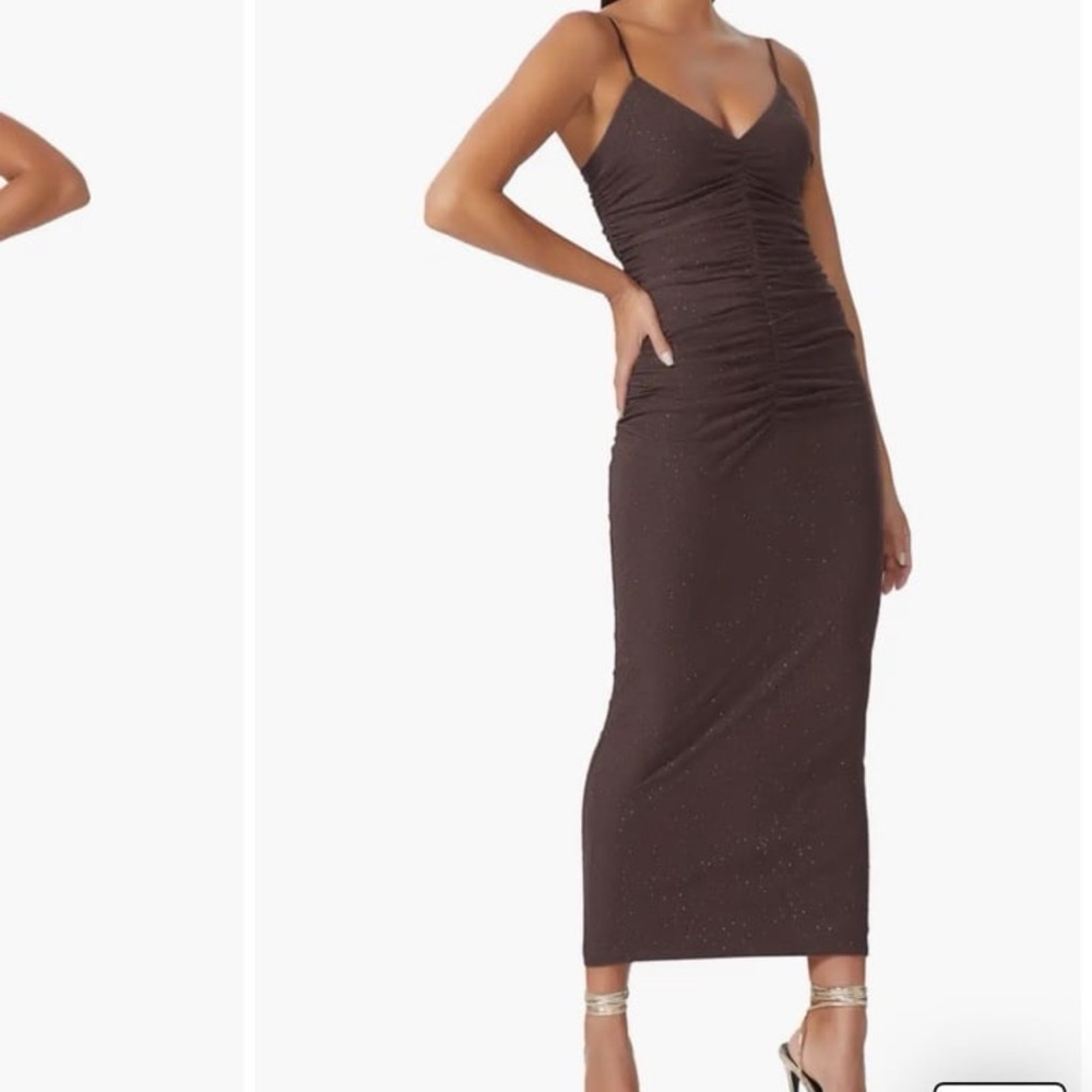 AFRM Lupita Rhinestone Embellished Ruched Body-Con Dress